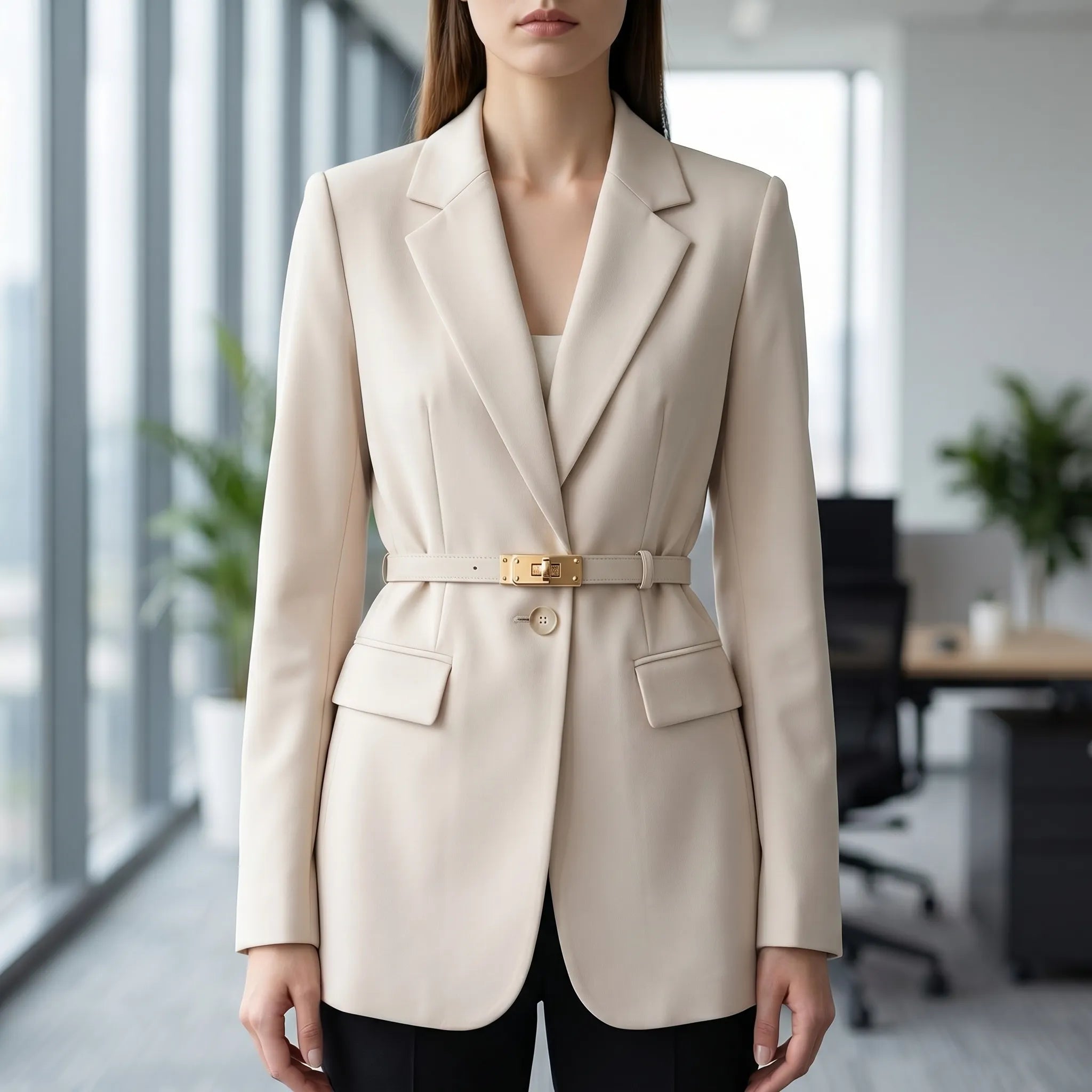 Cintria - Blazer Ajusté Avec Ceinture