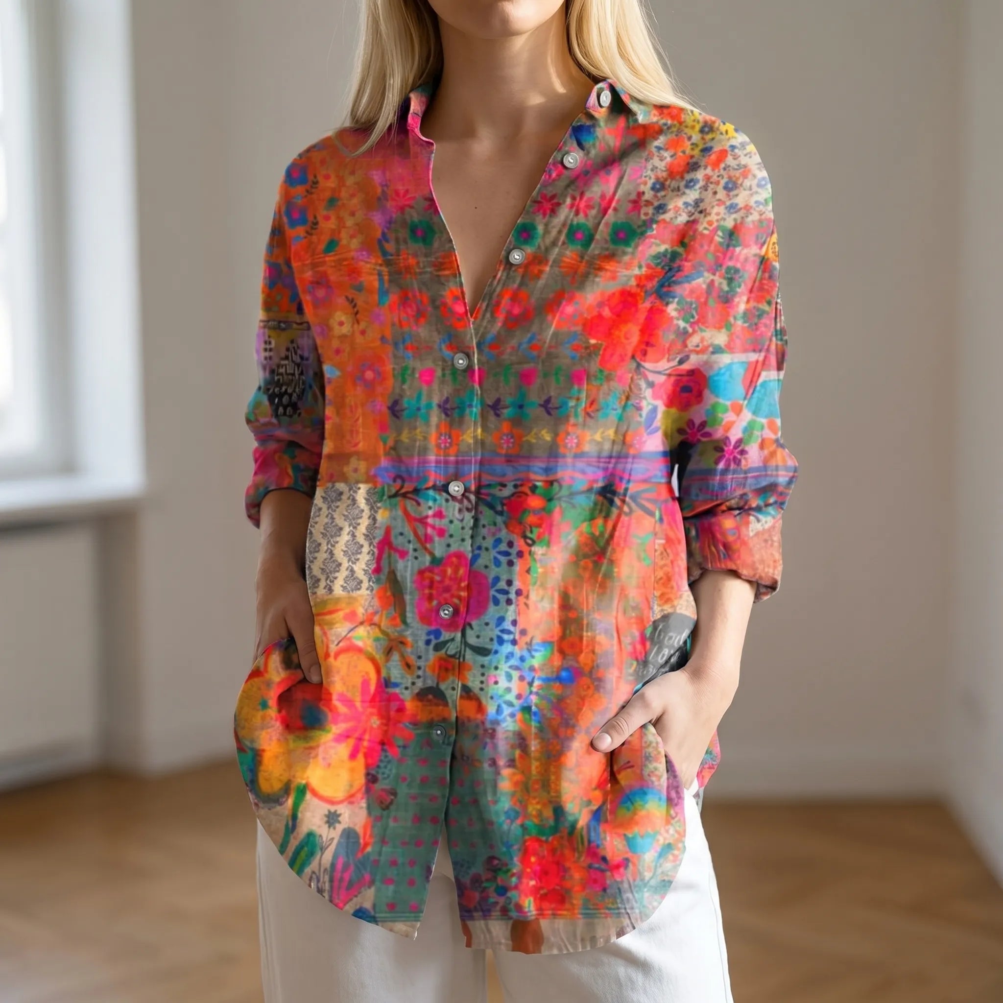 Floralis - Blouse Tunique Fluide Imprimée