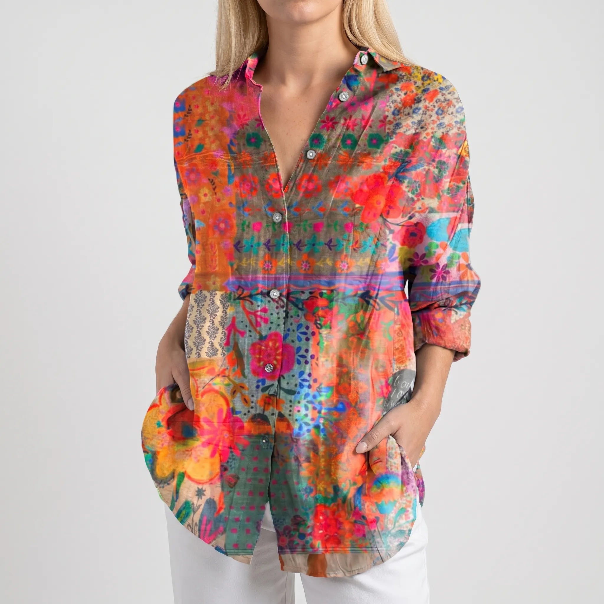 Floralis - Blouse Tunique Fluide Imprimée