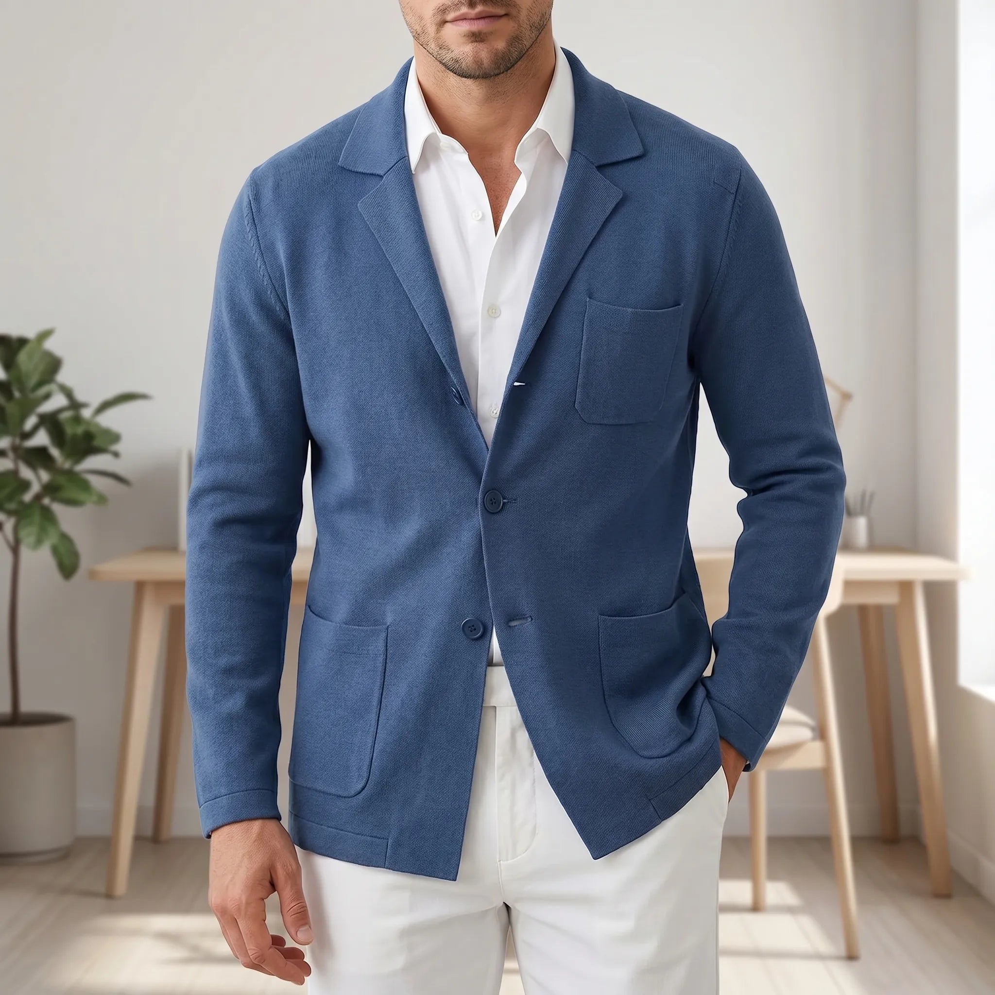 Vaelis - Blazer En Tricot Pour Homme