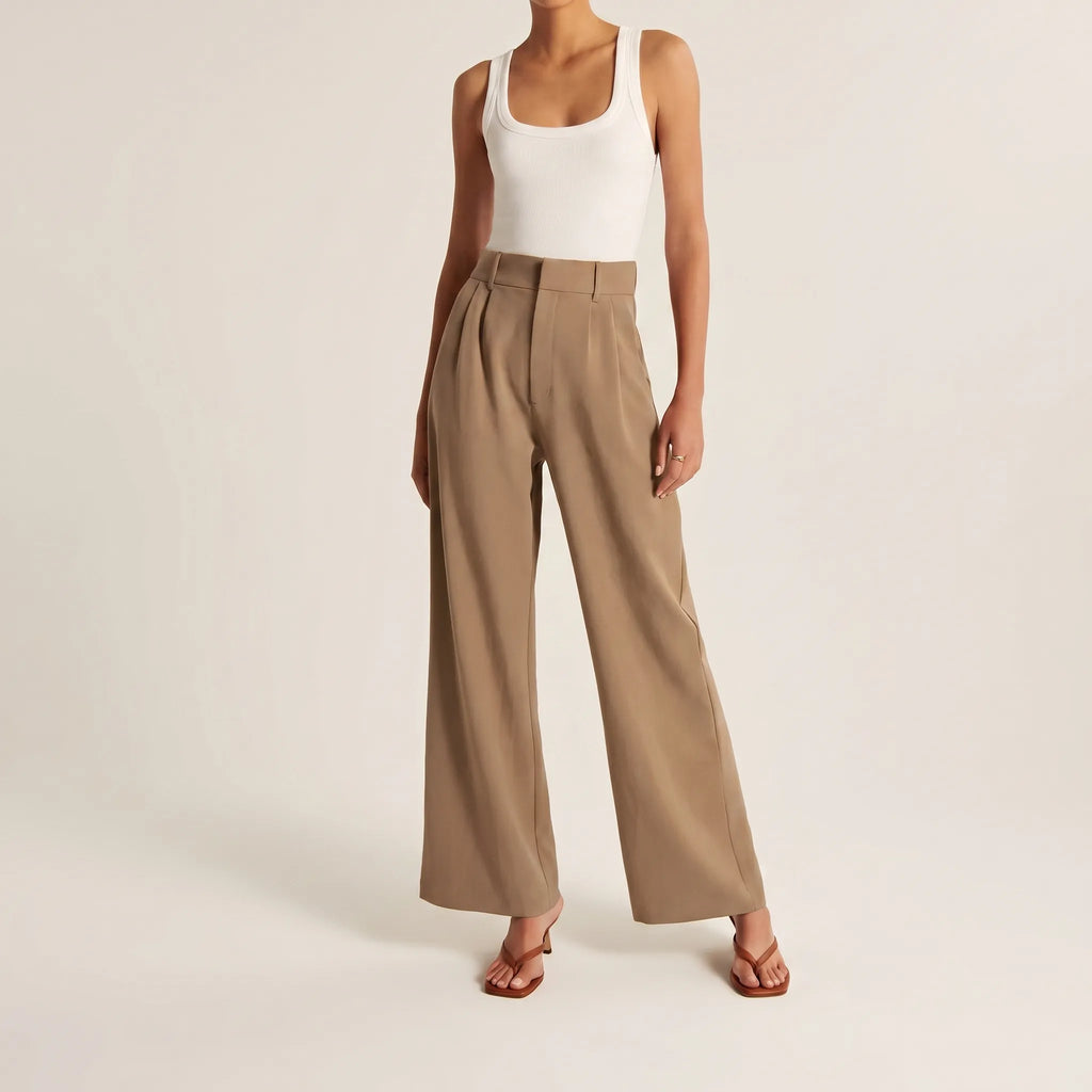 Velora - Pantalon Chino Taille Haute